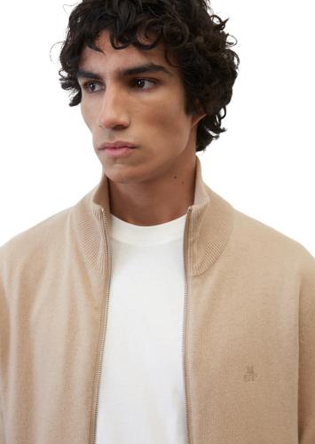 Zip-Stehkragen-Cardigan XXL - Timson Sand
