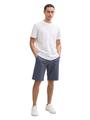 Regular Chino Shorts aus Baumwolle 33 Regular Fit - Navy Blue White Structure