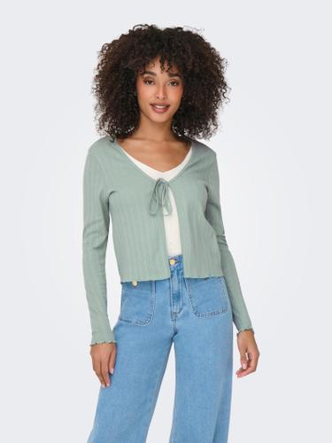 ONLCARLOTTA L/S STRING CARDIGAN JRS M Normal geschnitten - Jadeite