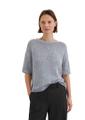 Kurzarm-Pullover loose Blau M