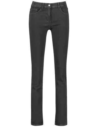 5-Pocket Jeans SOL꞉INE BEST4ME Slim Fit Kurzgröße 38S Slim Fit - Black Black Denim
