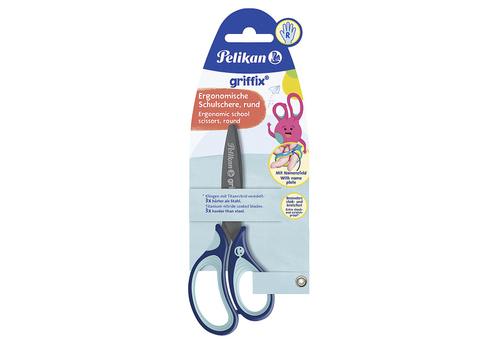 Schulschere RH griffix blau