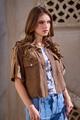 Jacke mit Pattentaschen 36 - Brandy