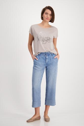Shirt mit Cap-Print 42 - Warm Sand