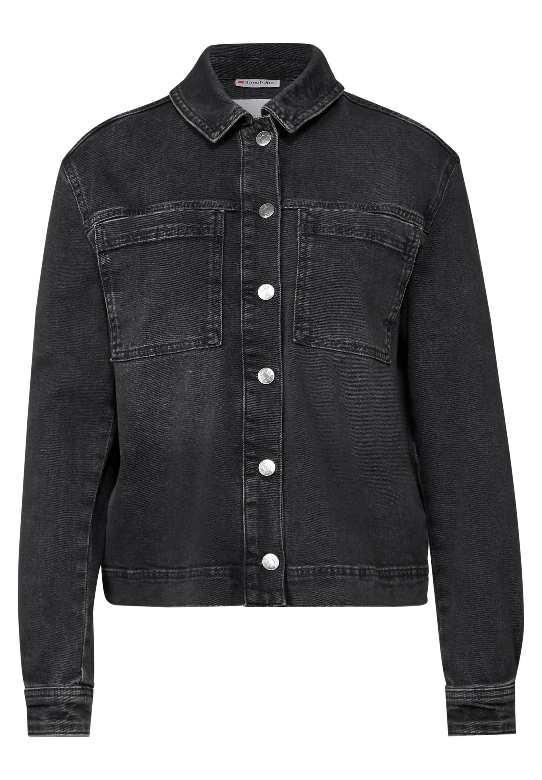 Jeansjacke mit Brusttaschen 34 - Black Washed