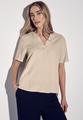 Bluse in Unifarbe 38 - Cotton Beige