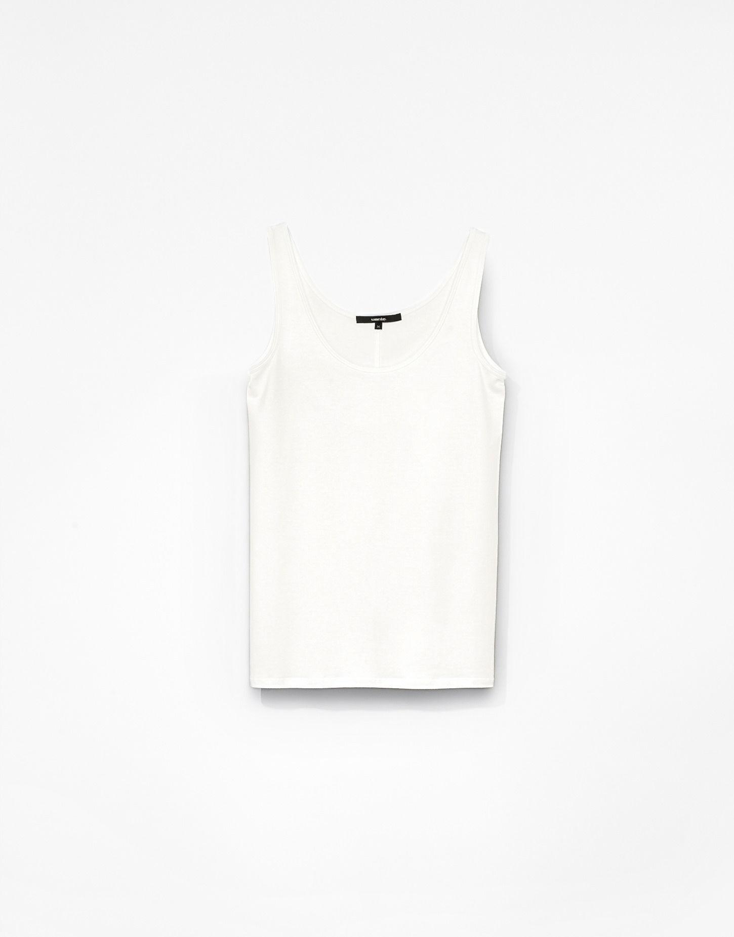 someday T-Shirt »Käthi« im Basic Stil - Weiß / 38