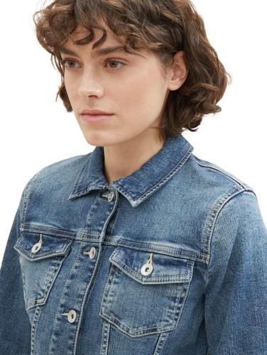 Jeansjacke mit recycelter Baumwolle M Regular Fit - Used Dark Stone Blue Denim