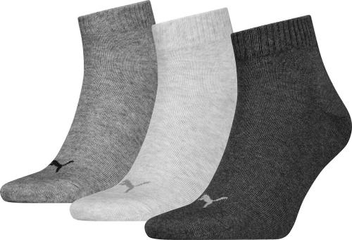 PUMA Herren Socken UNISEX QUARTER PLAIN 3P 43-46 in Grau