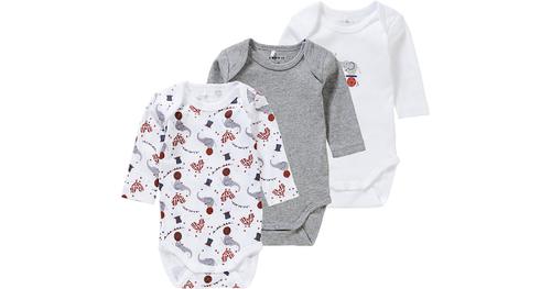 Body NBNBODY 3er Pack, Organic Cotton grau Gr. 62
