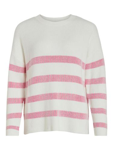 VIRIL STRIPE L/S KNIT TOP - NOOS XL - White Alyssum