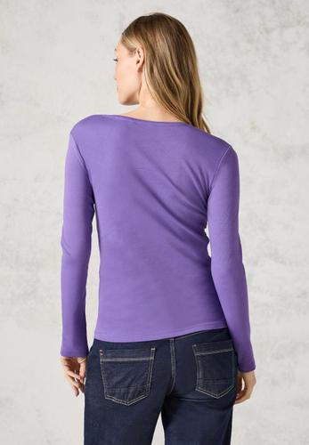 Shirt mit Rundhals L - Wild Lilac