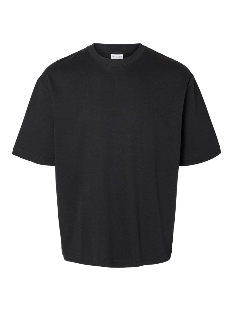 SLHLOOSEOSCAR SS O-NECK TEE NOOS Schwarz XL