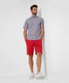 Style Dan XXL Herrenhemd, Halbarm, Button Down-Kragen, Durchgehende Knopfleiste, Modern Fit, Leicht taillierte Silhouette - Coral