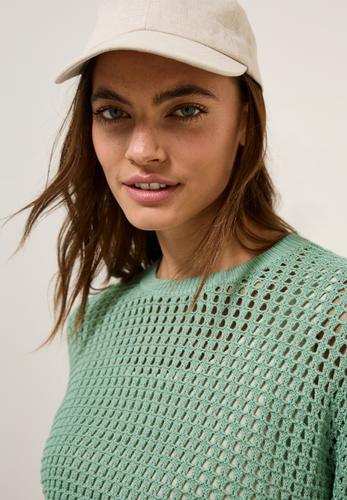 Pullover im Häkel-Optik L - Matcha Green