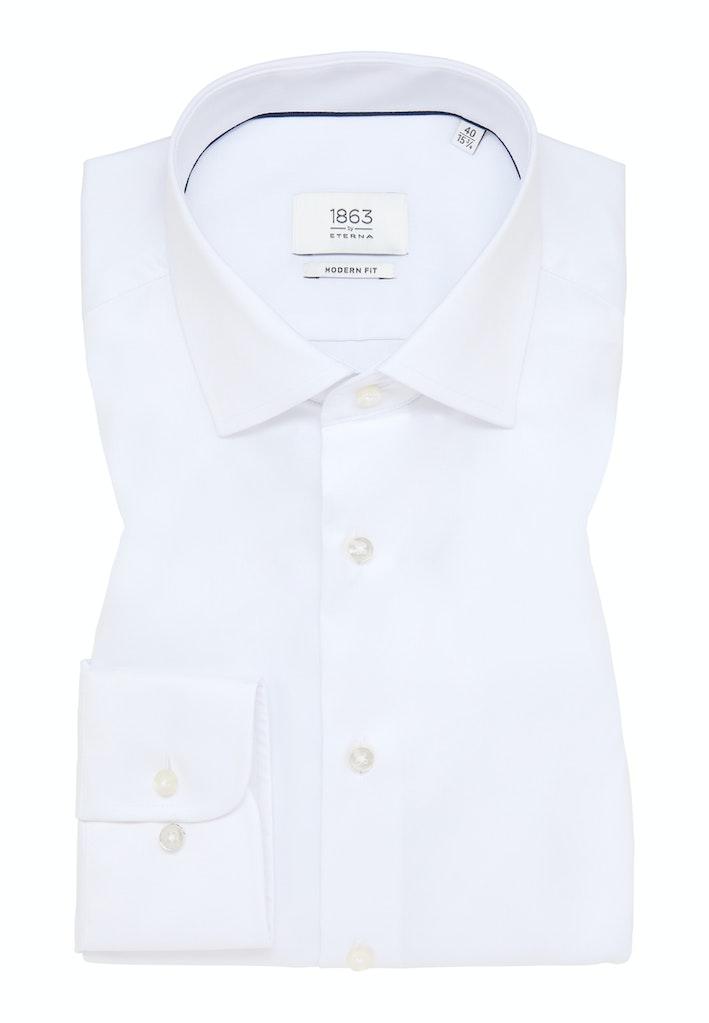 Luxury Shirt Twill Langarm Weiß 45/Langarm - 65cm
