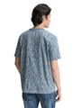 T-Shirt in Melange-Optik XL Regular Fit - Navy Mint Space Dye
