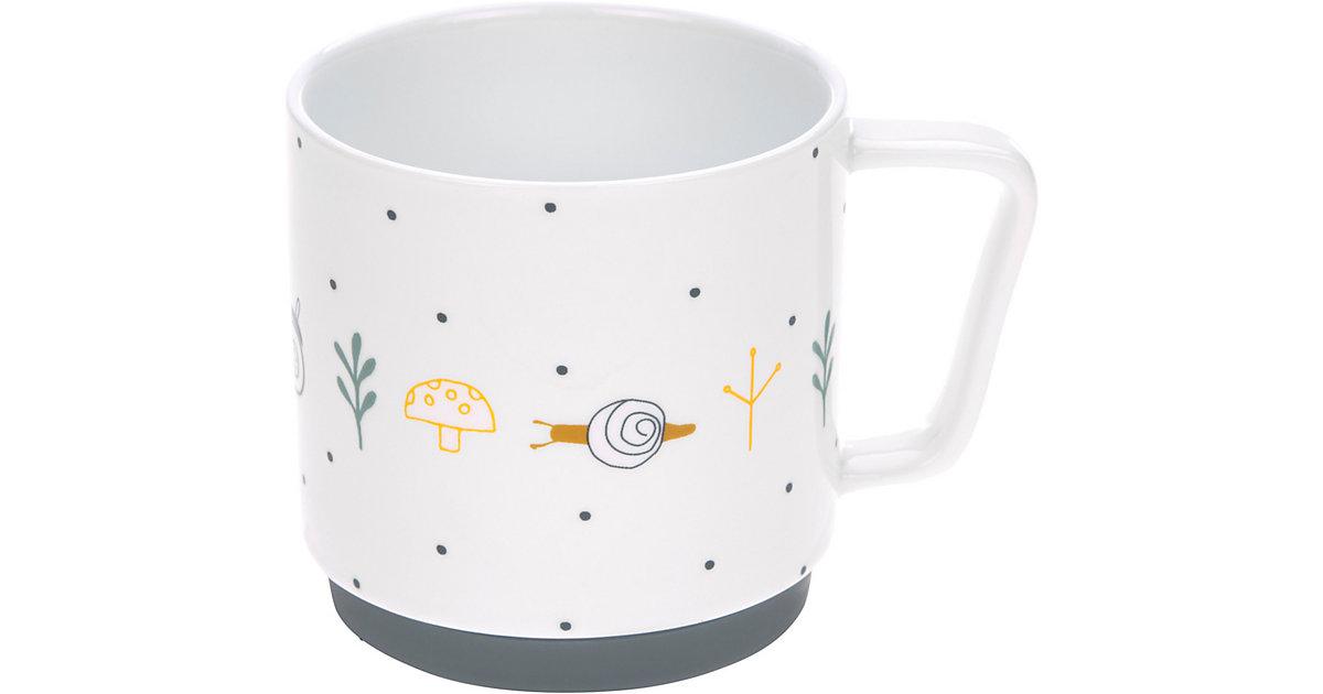 Porzellan-Tasse Natur, blau