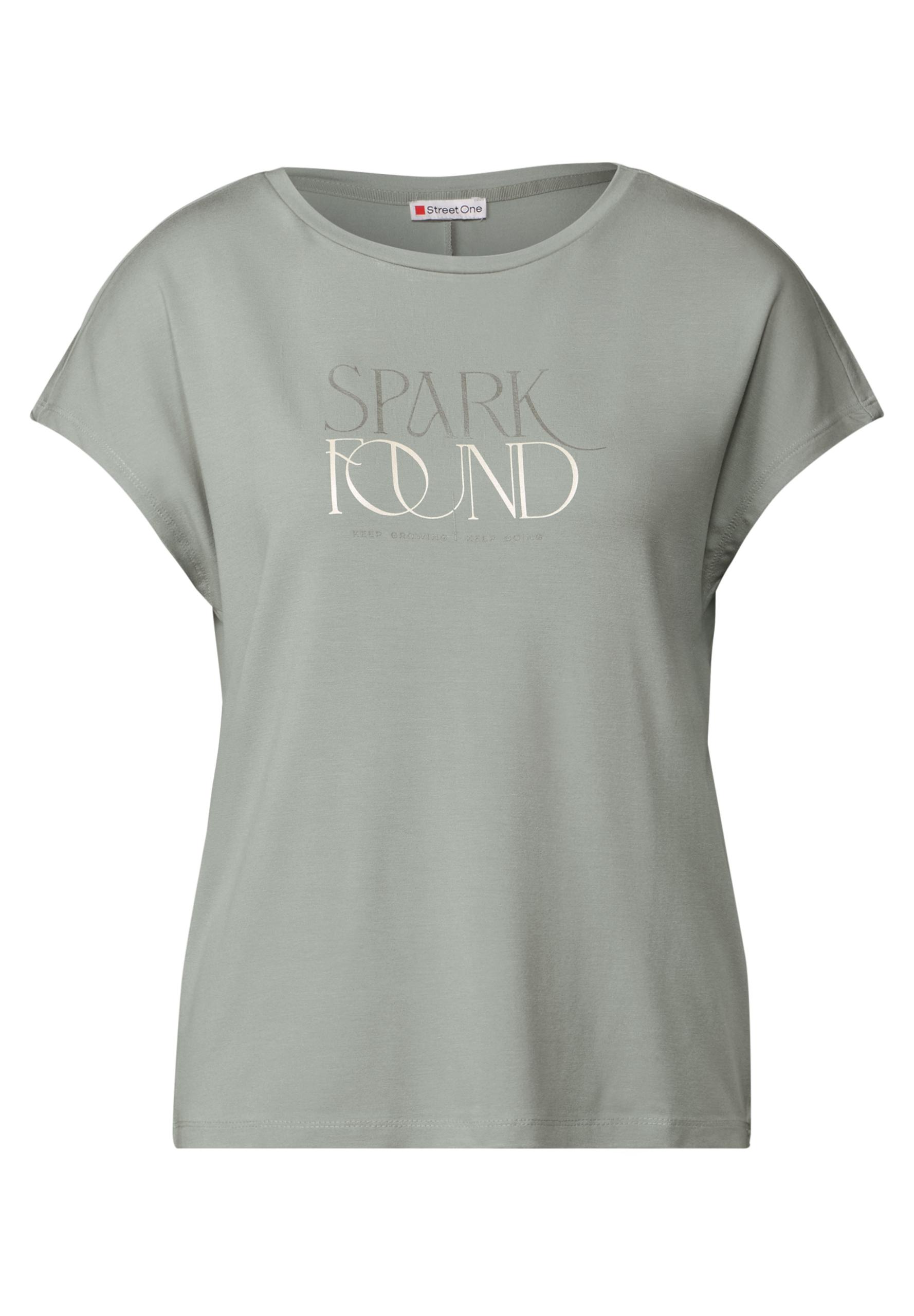 T-Shirt mit Wording Grün 40