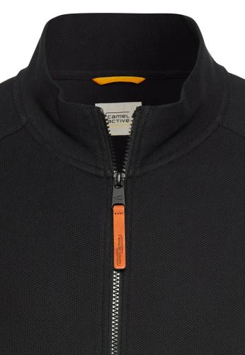 Sweatjacke mit Stehkragen Schwarz XL