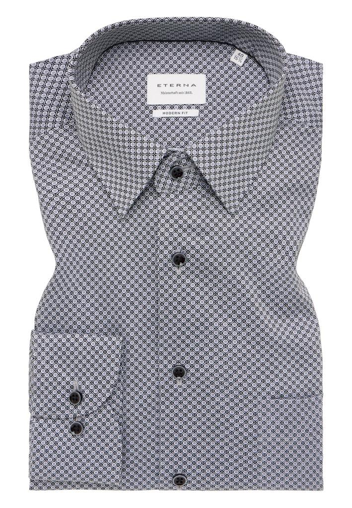 Hemd Twill Langarm Grau 40/Langarm - 65cm