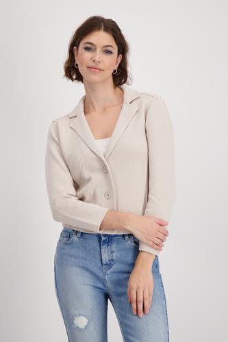 Strickblazer mit Reiskornmuster 38 - Warm Sand