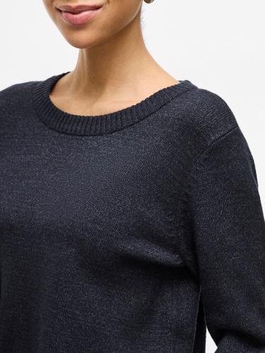 VIRIL O-NECK L/S KNIT TOP - NOOS Blau M