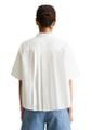 Kurzarm-Bluse relaxed S Relaxed Fit - Silky White