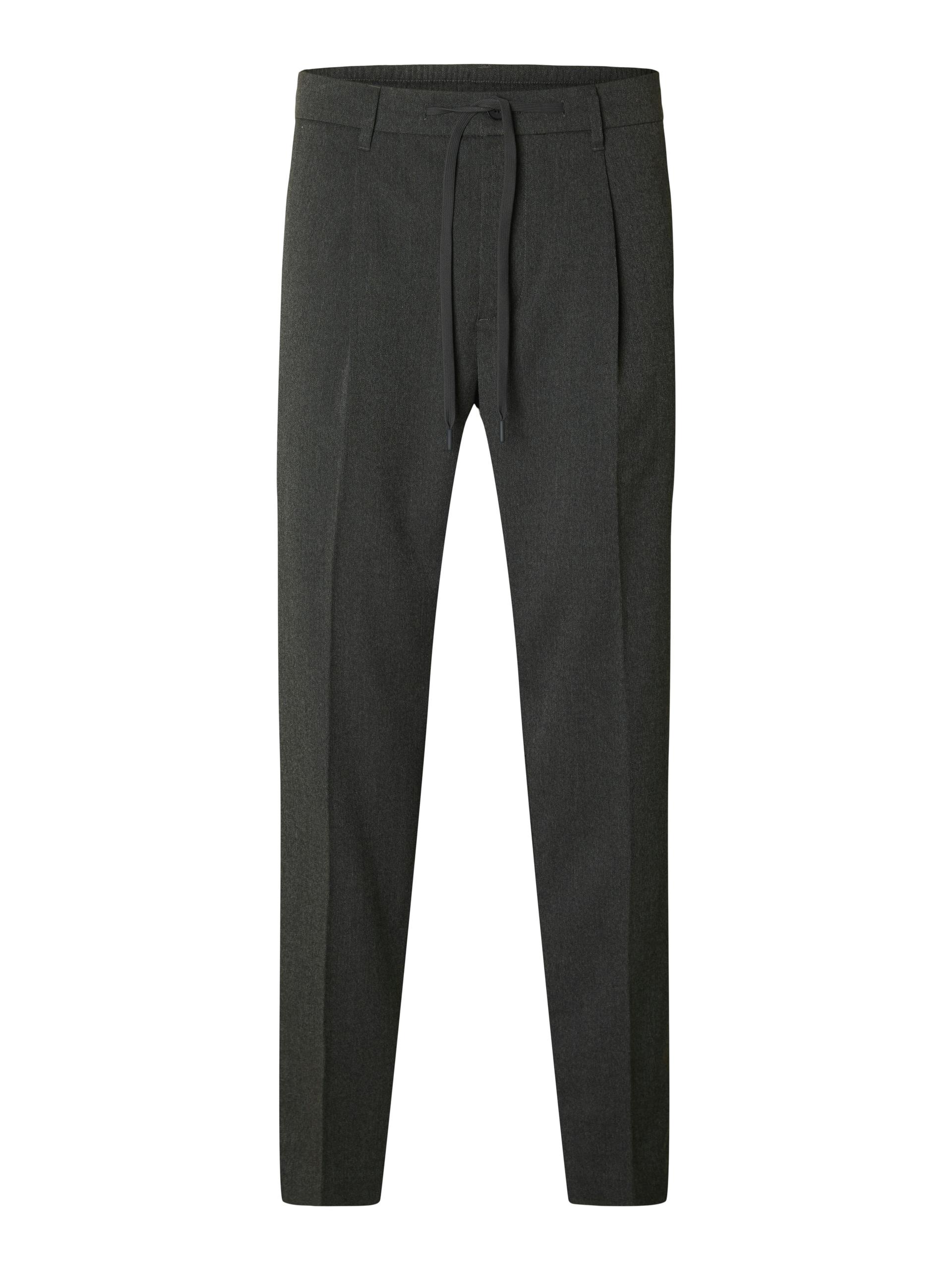 SLH190-REG TAPERED LEROY PLEAT PANT NOOS XL Verjüngt - Dark Grey Melange