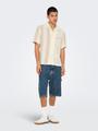 ONSSEIO EMB DETAILED SS SHIRT 0323 L Normal geschnitten - Antique White