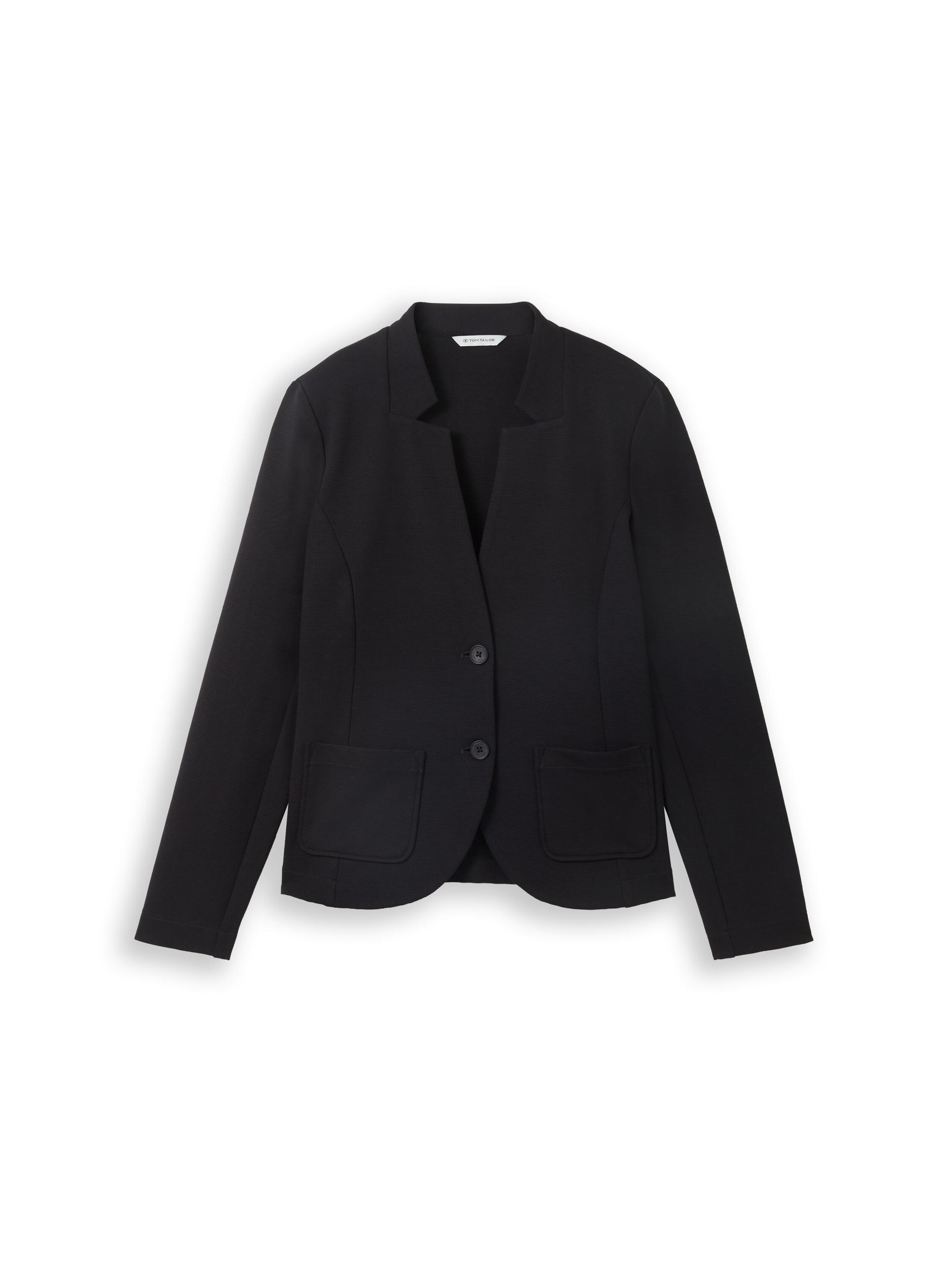Slim Fit Blazer mit Ottoman Struktur XL Slim Fit - Deep Black