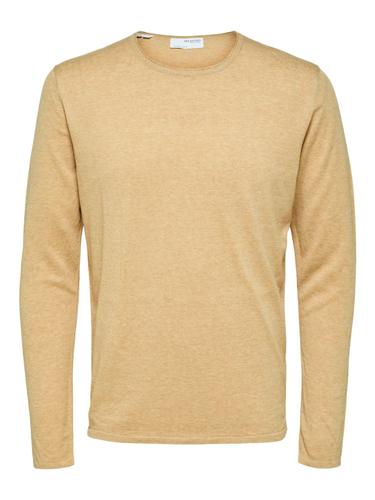 SLHROME LS KNIT CREW NECK NOOS L Normal geschnitten - Lattè