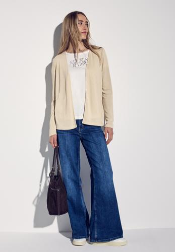 Strick-Look Jacke 36 - Cotton Beige