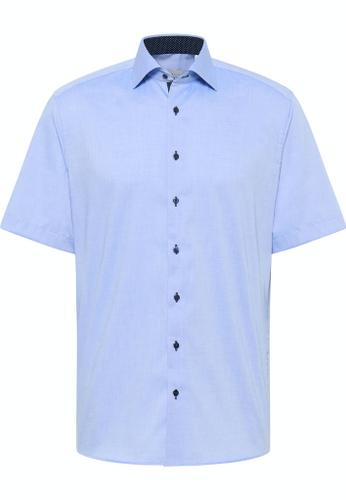 Hemd Pinpoint Kurzarm Blau 41/Kurzarm