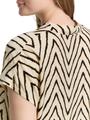 Plus Size - T-Shirt mit V-Ausschnitt 46 Regular Fit - Natural Zig Zag Design