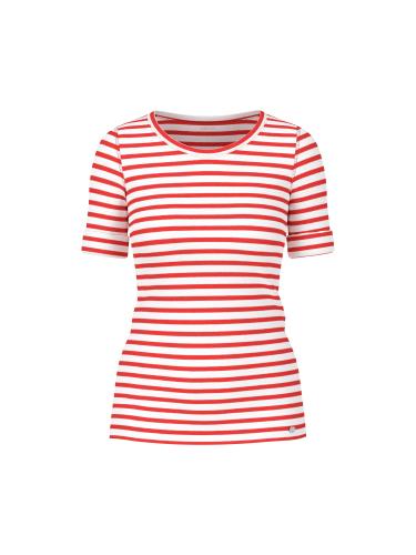 Ringel-T-Shirt aus Baumwoll-Ripp 44 - Flame Red