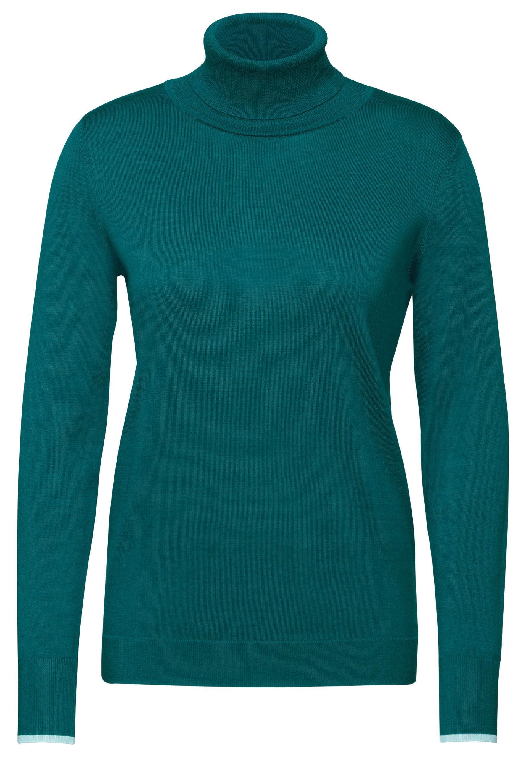 Basic Rollkragen-Pullover XL - Petrol Green