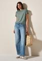 T-Shirt mit Knopfdetail L - Dark Balmy Khaki