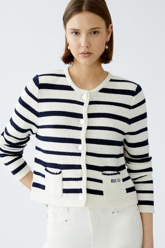 Strickjacke reine Baumwolle Weiß 44