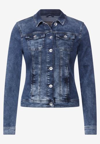 Blaue Jeansjacke S - Mid Blue Used Wash