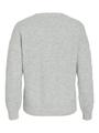 VILASSIA O-NECK L/S CABEL KNIT TOP -NOOS XL Normal geschnitten - Light Grey Melange