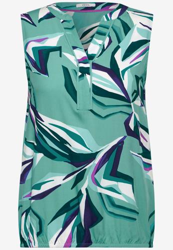 Gemusterte Bluse M - Adriatic Green