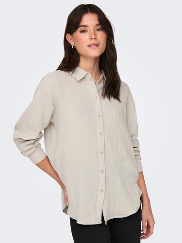 JDYTHEIS LIFE L/S LOOSE SHIRT WVN NOOS M Normal geschnitten - Silver Lining