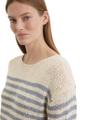 Gestreifter Pullover loose Mehrfarbig S