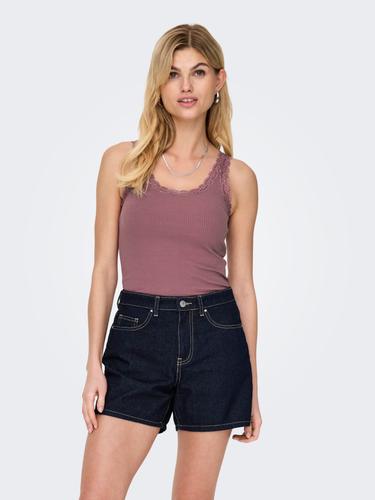 ONLSARA SHARAI LACE TANK TOP JRS NOOS XS Normal geschnitten - Rose Brown