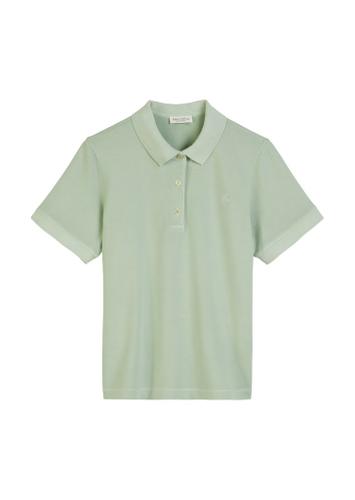 Polo-shirt, short-sleeve, flat knit collar, gmd Grün L