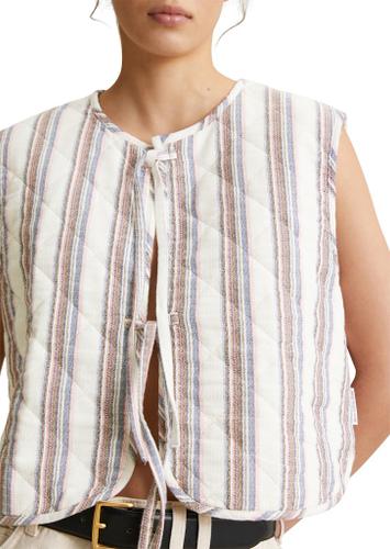 Gestreifte Weste regular L Regular Fit - Offwhite_multi_01