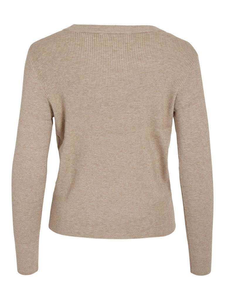 VICOMFY O-NECK L/S KNIT TOP- NOOS L Normal geschnitten - Natural Melange
