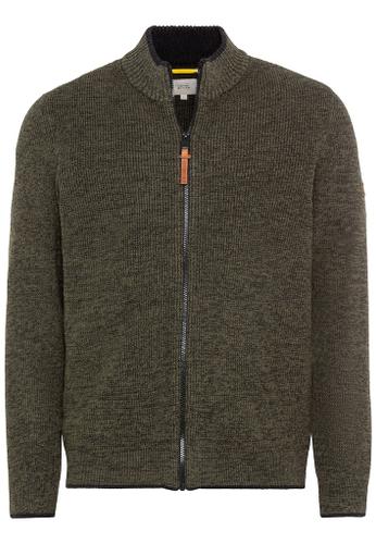 Strickjacke aus einem soften Baumwollmix Grün XXL