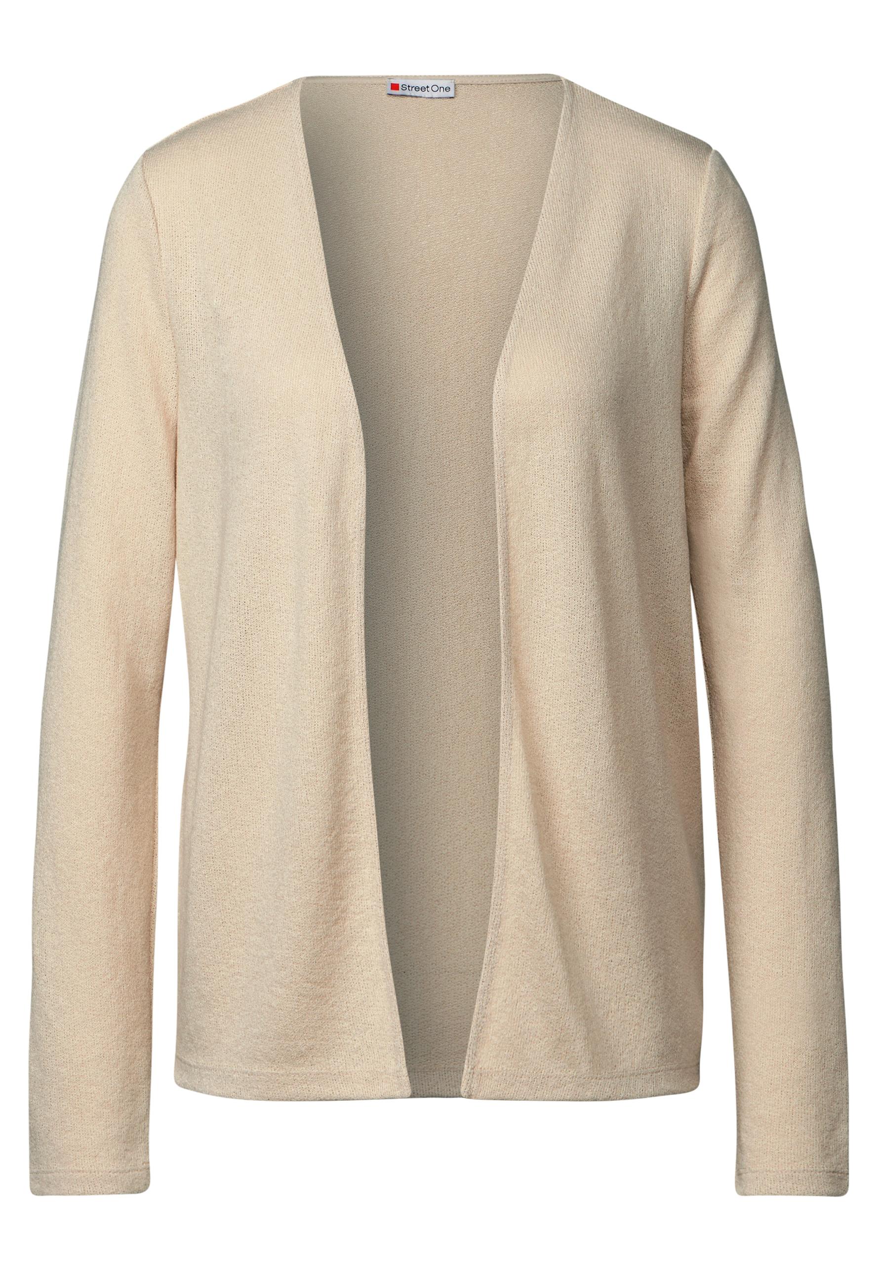 Strick-Look Jacke 36 - Cotton Beige